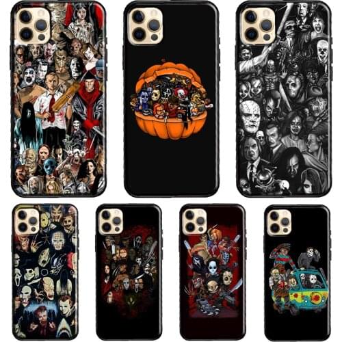 Film movie Horror icons Funda Case For iPhone X XR XS MAX 12 Mini 11 Pro Max 5S 6S 8 7 Plus SE 2020 Cover Shell