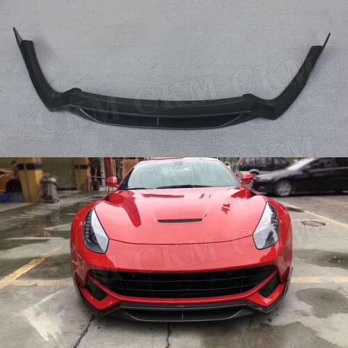 D Style Front Lip Spoiler Case for Ferrari F12 Berlinetta 2013-2016 Carbon fiber FRP Head Chin bumper Guard Car Styling