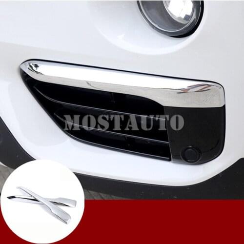 For BMW X1 F48 ABS Chrome Front Bumper Fog Light Cover Trim 2016-2019 2pcs Car Accessories Interior Car Decor Car Trim
