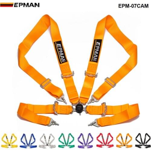 Epman Universal 4-Point 3"Nylon Strap Harness Safety Camlock Racing Seat Belt EPM-07CAM
