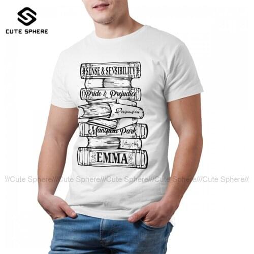 Jane Austen Tshirt Fun Cotton Short-Sleeve T Shirt Graphic Summer T-Shirt Man 3xl