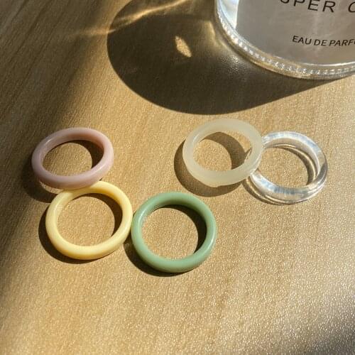 Hanzhishang Korea East Gate color resin plain ring simple ring