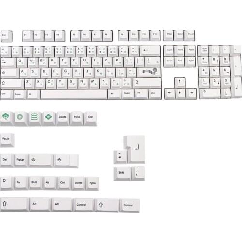 HOT-PBT 133 Key Cherry Profile DYE-Sub Japanese Characters Keycap Minimalist Style Suitable for Mechanical Keyboard ISO