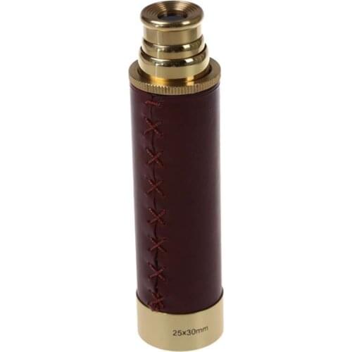 Pocket telescope Brass 25x30 binoculars Monocular Telescope Hand telescope in gold