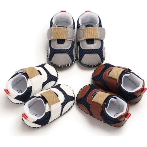 Spring And Autumn Baby Mesh Breathable Soft Rubber Sole Sports Shoes Casual Shoes 0-18 Months Newborn Toddler Shoes