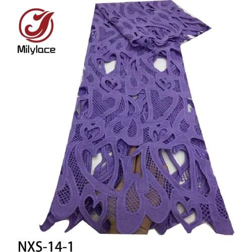 Latest Design African Cord Lace Fabric High Quality Nigerian Guipure Lace Fabric for Party Dress NXS-14