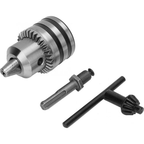 1/2-20UNF Taper Mounted Drill Chuck Adapter Kit 3-16mm Clamping Range Micro Key Type Drill Chuck With SDS Round Shank Adapter