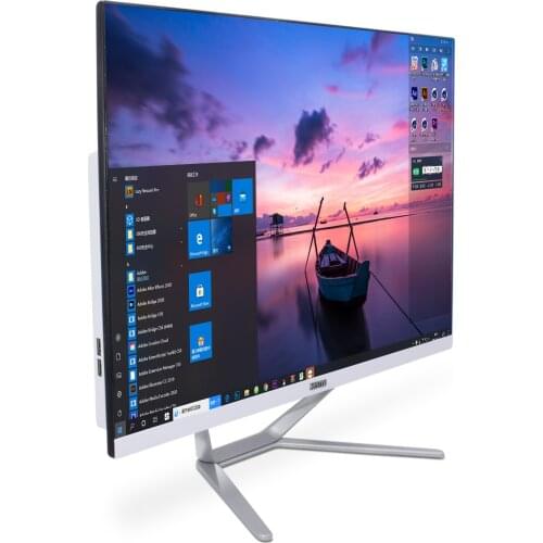 VENOEN 23.8 inch Monoblock All in One pc Intel Core i5 8365u I7 8565u Dual display 1920x1080 support 4K Desktop Office Computer