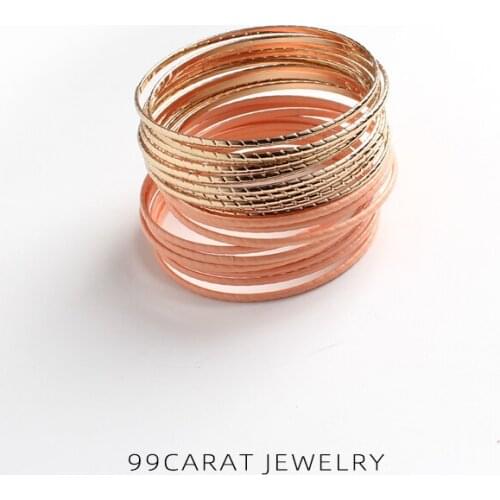 Nine nine carat new European and American jewelry brand simple two color multi-layer Bracelet Bridal Bracelet