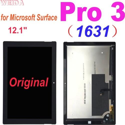 Original Pro3 Lcd For Microsoft Surface Pro 3 1631 LCD Display Touch Screen Digitizer Assembly TOM12H20 v1.1 v1.0 LTL120QL01 003
