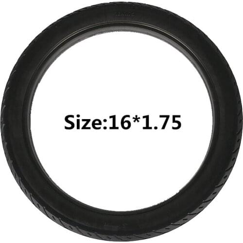 Ebike Tires 16*1.75 Electric Bike Tires E-Bike 16inch Bicycle Tires Wear-resistant Solid Tires 16 Inch Rubber Solid Tyre