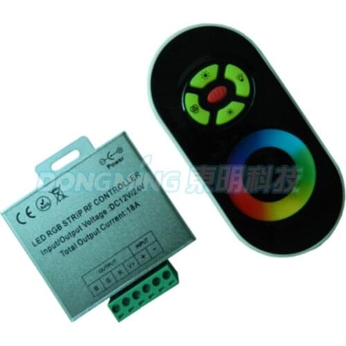 50pcs DC12V 216W easy operate 5key led strip 5050 rgb led controller touch, RF wireless controller, mini led light controller