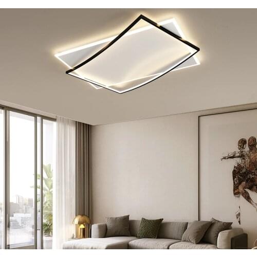 Creative Modern LED Ceiling Lights Square Decoration For Living Room Bedroom lampy sufitowe LED Ceiling Lamp With Remote Control