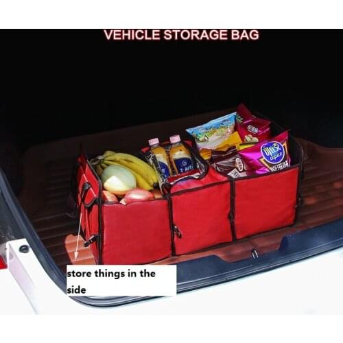 Universal Car Storage Organizer Trunk Collapsible Toys Food Storage Truck Cargo Container Bags Box Black Car Stowing Tidying New