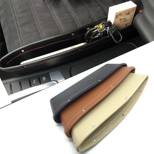 Universal Car Seat Console Gap Filler Pocket Car Seat Seam Storage Box Seat Catcher For VW GOLF POLO TIGUAN PASSTA SEAT SKODA