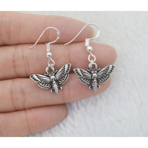 Halloween Death Head Skull Moth Butterfly Earrings For Women Fashion Earring Jewelry