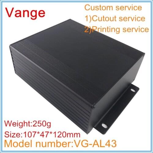 2pcs/lot extruded split profiles shell 6063-T5 Aluminum project box case 107*47*145mm wall-mounted for wire connector