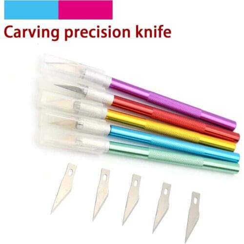 6pcs Engraving Utility Craft knives Metal Scalpel Knife Tools Wood Mobile Phone Laptop DIY Repair Cutting Stationery Tools