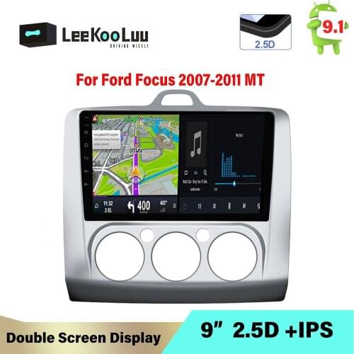 LeeKooLuu Android 9.1 2Din Car MP5 Multimedia Video Player GPS Car Radio Auto Radio Stereo 9'' Audio For ford focus 2 3 Mk2/Mk3