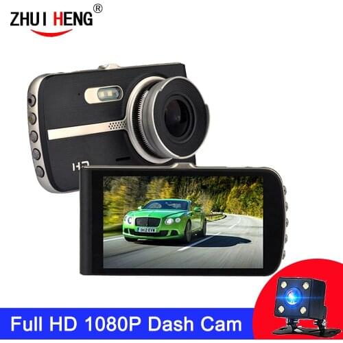 Car DVR Dash Camera Rear View Dual Lens 1080P 4" Full HD Cycle Recording G-Sensor Dash Cam Video Recorder Dashcam car camera
