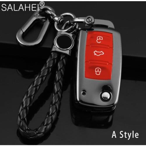 Zinc Alloy + TPU Car Remote Key Case Cover For VW Volkwagen Polo Bora Tiguan Passat Golf 6 Lavida Scirocco Soft Skoda SEAT Leon