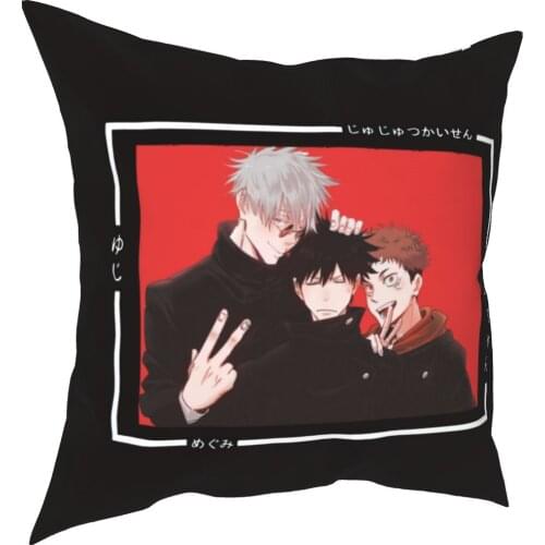 Jujutsu Kaisen Itadori Megumi Gojo Pillowcases Couch Anime Team Satoru Yuji Cushion Cover Decor Throw Pillow Case 45*45cm
