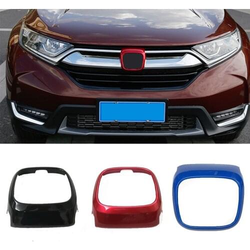 For Honda CRV CR-V 2017 2018 2019 2020 car cover detector trim Front head logo decorative mark Grid Grille frame 1pcs