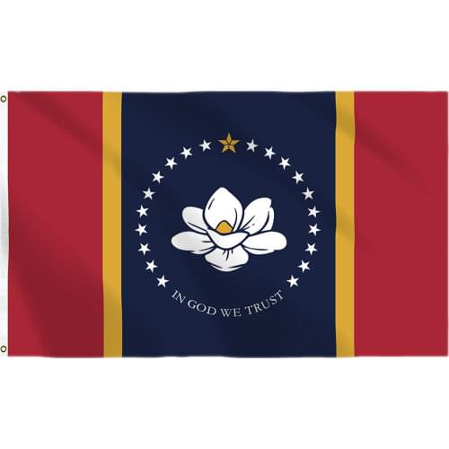 90x150cm In God We Trust new Mississippi Flag