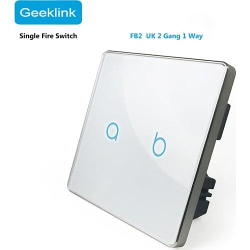 Geeklink FB2 Feedback Switch 1 2 3 Gang Wireless Remote Wall Touch UK Type Smart Home Intelligent Wifi Control by IOS Android