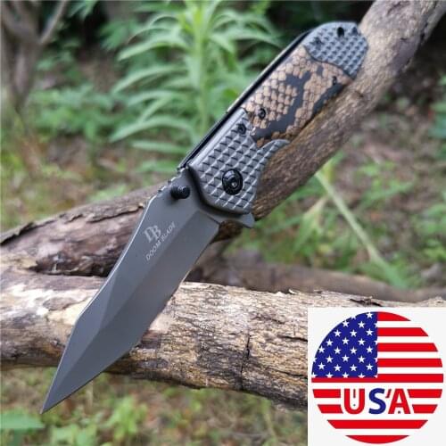 Pocket EDC Fast Opening Flipper Folding Knife 8CR13 Blade Hiking Knives Good for Hunting Camping Survival Outdoor Everyday Carry