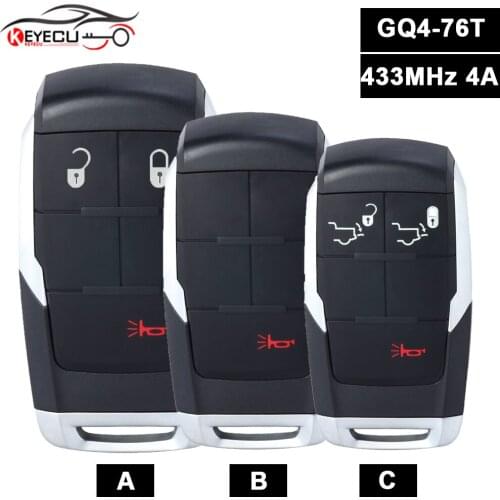 KEYECU Smart Remote Key Fob 434MHz PCF7953M / HITAG AES/ 4A Chip for 2019 2020 RAM 2500 3500 4500 5500 P/N:68374994 FCC: GQ4-76T