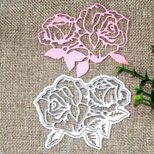 Metal Cutting Dies Cut Die Rose Flower Leaf Scrapbooking Craft Paper Knife Mould Blade Punch Stencils Dies