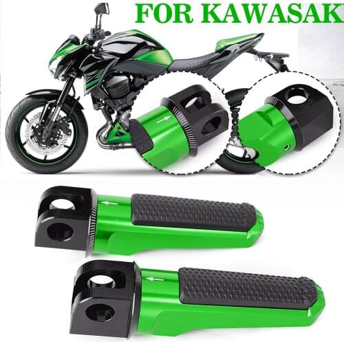 Motorcycle Aluminum Footrests Foot Pegs Foot Rest Front for Kawasaki ZX-6R ZX-10R ZX6R ZX10R Z750R Z800 Z800E Z1000 Z1000R