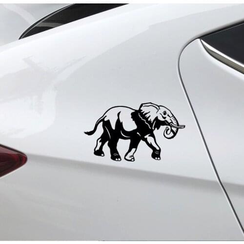 18.8CM*11.8CM Elephant Decorate Car Sticker Body Of Car Accessories Vinyl Decal Black/Silver N1187