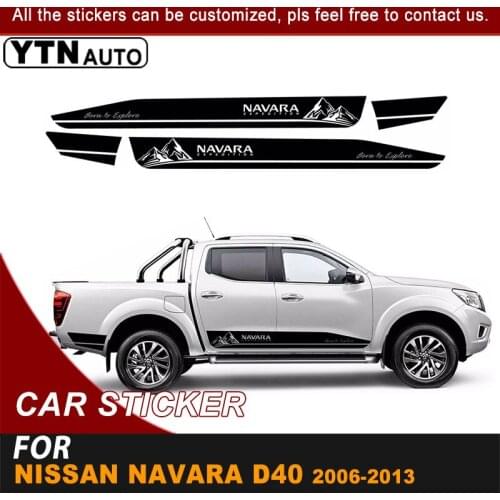Side Door Car Stickers For Nissan Navara D40 2006 2007 2008 2009 2010 2011 2012 2013 Mountain Sport Stripe Graphic Vinyl Decals