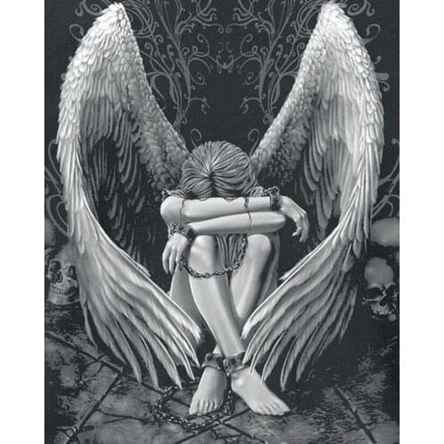 Full diamond mosaic angel wing embroidery painting rhinestone wall stickers decoration diamond drawing art needlework handcraft