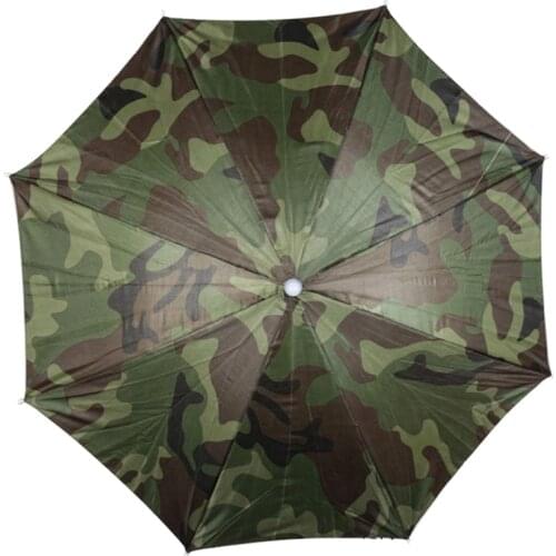 Portable Rain Umbrella Hat Camouflage Foldable Outdoor Sun Shade Waterproof Camping Fishing Headwear Cap Beach Head Hats
