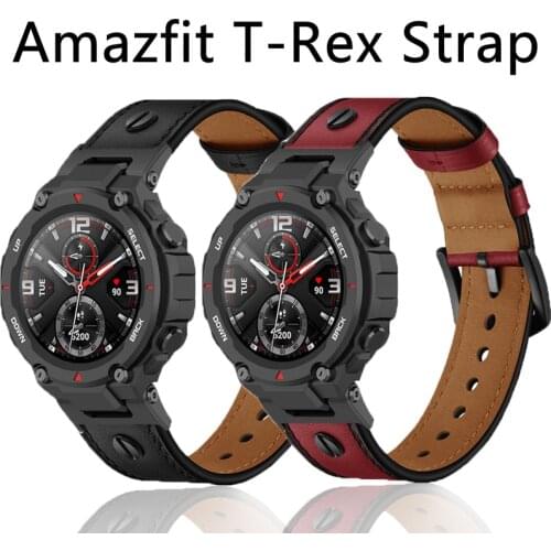 Huami Amazfit T-Rex t rex smart watch bands strap Leather sports band belt for xiaomi amazfit t-rex Accessories