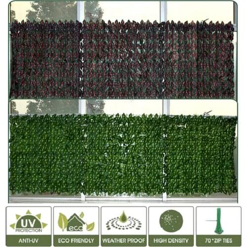 Artificial Grape Leaf Hedge Screening Roll Green Leaf Garde Fence UV Protection Garden Accessories For Garden Decoration