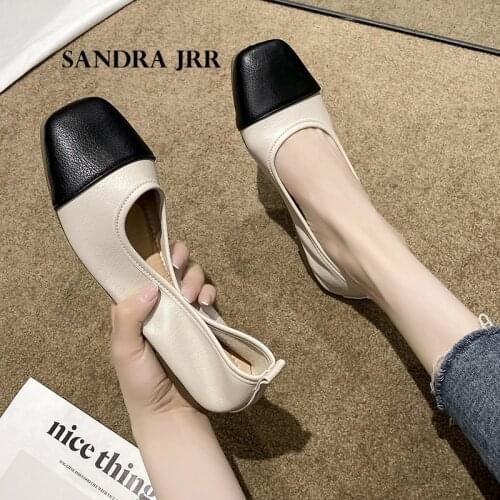 SANDRA JRR Promotion New Patchwork Loafers Flat Heel Shoes Ballet Flats Women Casual Holiday Walk Shoes