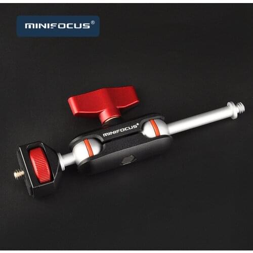 Tripod Magic Arm with Dual Ballhead Articulating 1/4'' Screw Universal Camera Video Monitor Mount Adapter for Cage LED Light