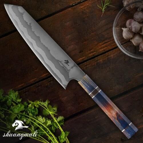 Shuangmali 8 Inch Gyuto Chef Knife 440C Stainless Steel Japanese Kitchen Knives Razor Sharp Slicing Meat Chef Cleaver Knife