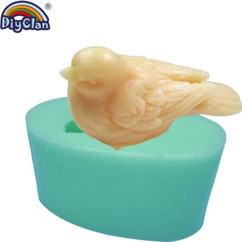 3D Sparrow Handmade Bird Silicone Mold DIY Candle Cake Toosl Bird Shape Salt Sculpture Resin Stone Molds For Cake Decorations