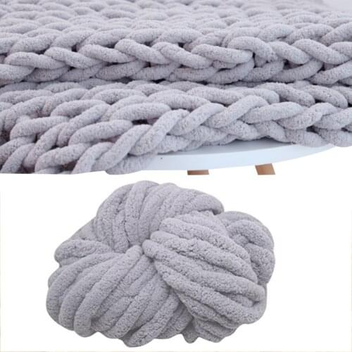 Chenille Wool Yarn Bulky Roving Yarn Chunky Merino Wool Yarn for DIY Hand Made Knit Blanket Throw Crochet Hat Scarf approving