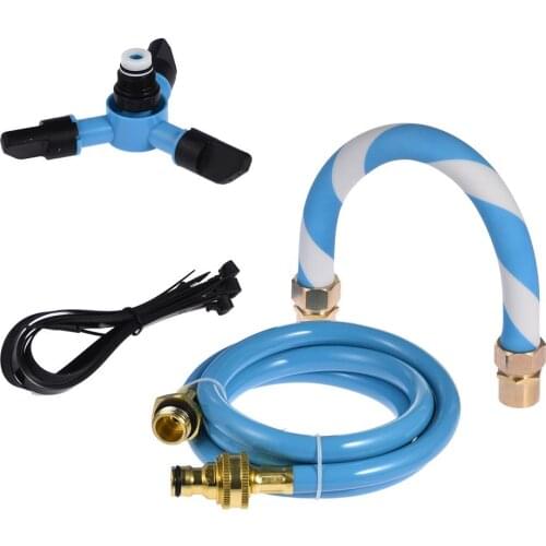 Water Misting Cooling System Kit Summer Sprinkler Brass Nozzle Outdoor Garden Greenhouse Park Plants Spray Hose Watering