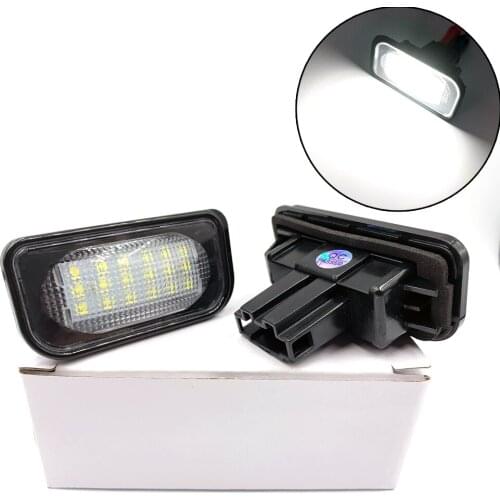 2pcs LED License Number Plate Lights Car-Styling for Mercedes Benz C-Class W203 Sedan SL-Class R230 CLK-Class W209 C209 A209