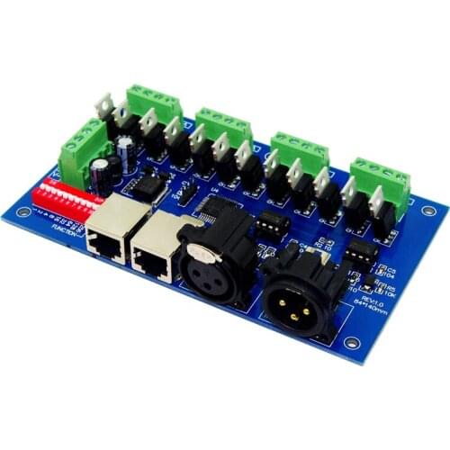LED constant voltage plate common anode controller DMX512 decoder WS-DMX-12CH WS-DMX-18CH DC12-24V 24A