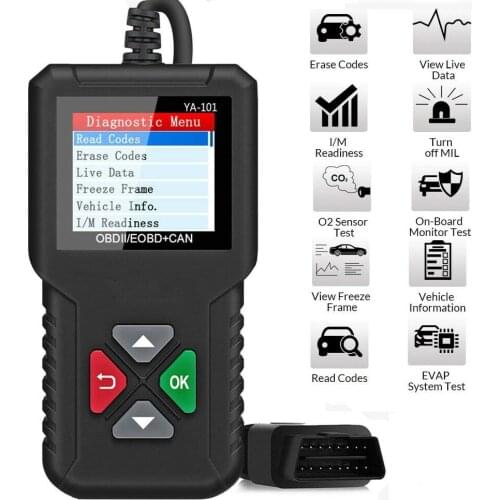 Universal OBD II Scanner Car Engine Fault Code Reader CAN Diagnostic Scan Tool, Black