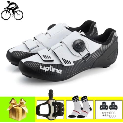 Cycling Sneakers Road Men Self-locking Breathable Bike Pedals Sapatilha Ciclismo Outdoor Cycling Shoes Road Riding Bicycle Shoes