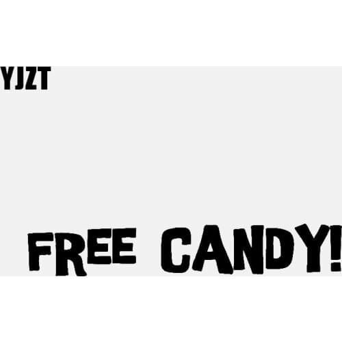 YJZT 13.6CM*2.4CM FREE CANDY Car Stickers Funny Diesel Drift Vinyl Decals Black/Silver C3-0841